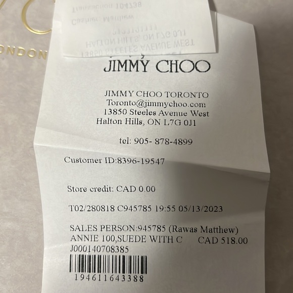 JIMMY CHOO ANNIE 100 SUEDE - Picture 5 of 5